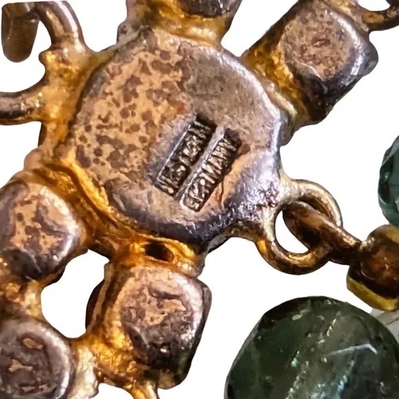 50s MCM CUSTOM WEST GERMANY BIB STYLE CLUSTER GLASS BEAD MULTICOLOR NECKLACE - Picture 4 of 4